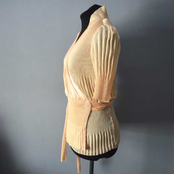 Diane Von Furstenberg Peach Wrap Top - Picture 7 of 8